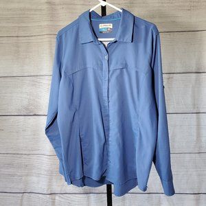 Magellan Womens FIshing Shirt Long Sleeve XXL Blue
